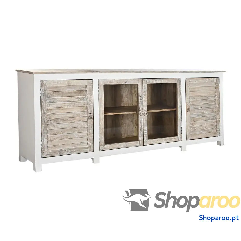 Aparador DKD Home Decor Branco Natural Marrom claro Madeira de mangueira 210 x 40 82 cm