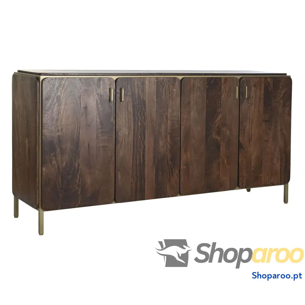 Aparador DKD Home Decor Castanho Aço Madeira de mangueira 160 x 40 81 cm