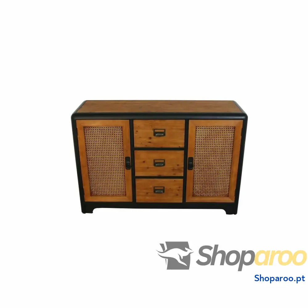 Aparador DKD Home Decor Catanho escuro Cinzento Metal Abeto 120 x 40 79 cm