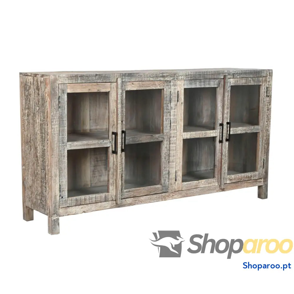Aparador Home ESPRIT Branco Castanho Madeira Reciclada 170 x 40 90 cm