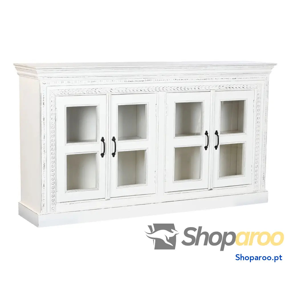 Aparador Home ESPRIT Branco Cristal Madeira de mangueira 180 x 40 100 cm