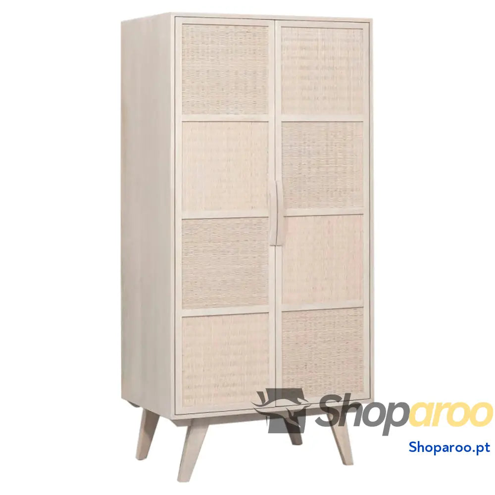 Aparador Home ESPRIT Branco Rotim Madeira de mangueira 87 x 55 178 cm