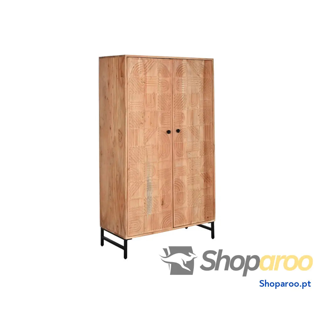 Aparador Home ESPRIT Castanho Metal Acácia 90 x 40 161 cm