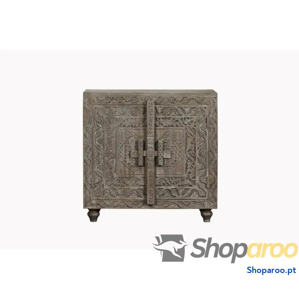Aparador Home ESPRIT Cinzento Marrom claro Madeira 91,5 x 40 90 cm