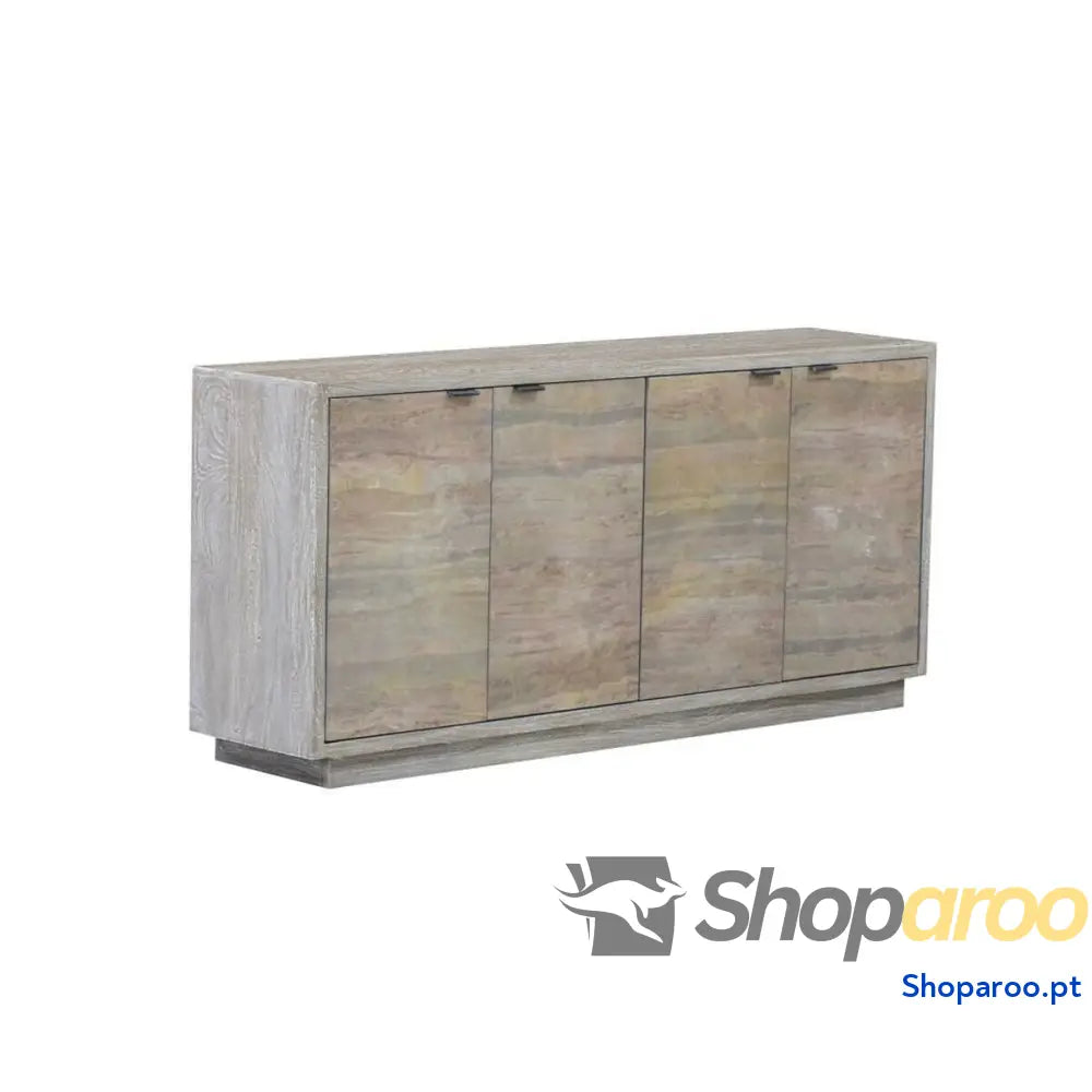 Aparador Home ESPRIT Cinzento Pedra Madeira de mangueira 175 x 40 81 cm