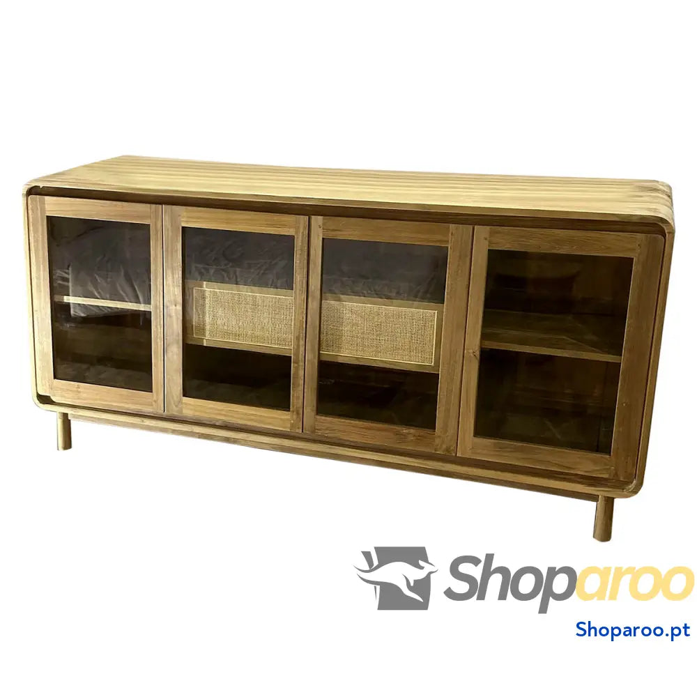 Aparador Home ESPRIT Cristal Teca 180 x 50 90 cm