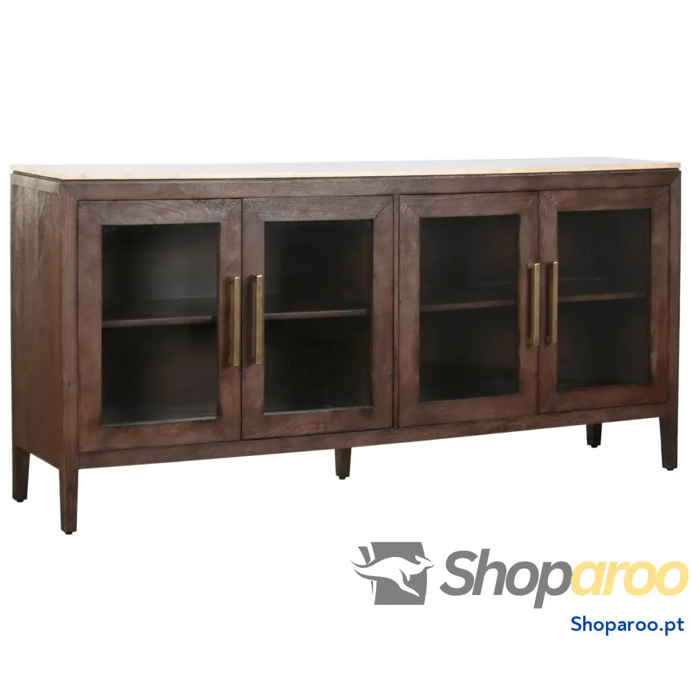 Aparador Home ESPRIT Mármore Madeira de mangueira 180 x 40 85 cm