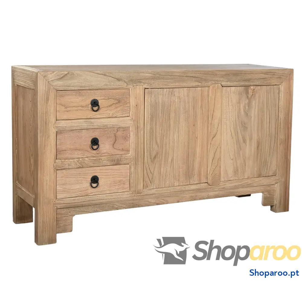 Aparador Home ESPRIT Natural Madeira de olmo 145 x 40 81 cm