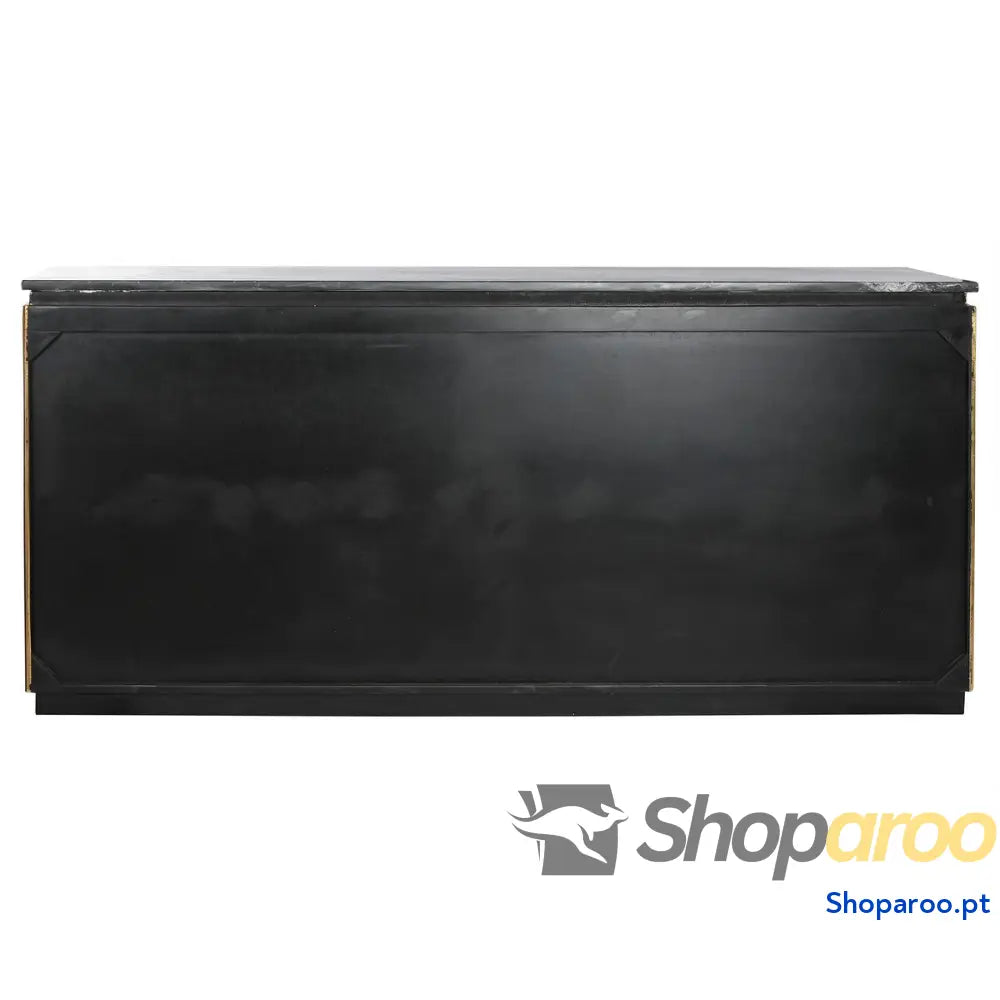 Aparador Home ESPRIT Preto Prateado Latão Mármore 180 x 40 85 cm 86