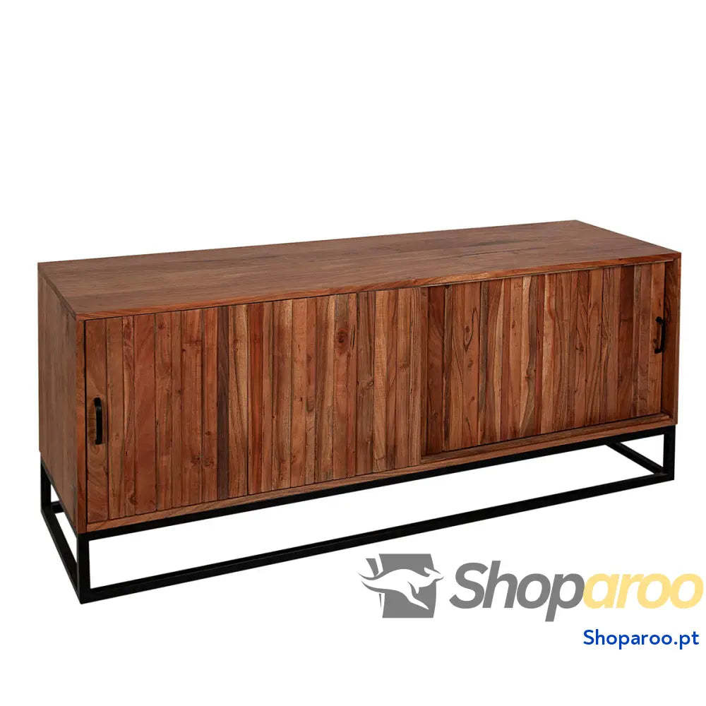 Aparador Romimex Castanho Acácia 40 x 60 140 cm