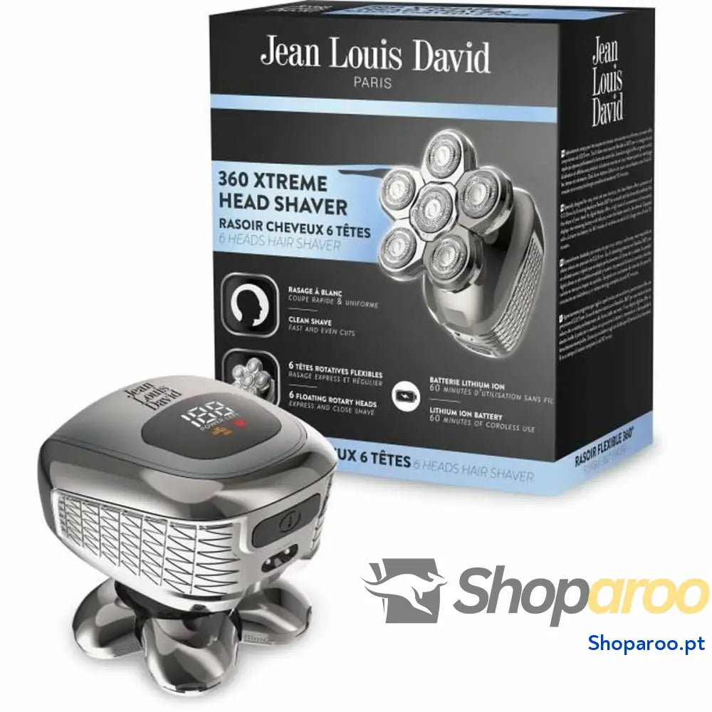 Aparadores de Cabelo Jean Louis David JLD 360 XTREME HEAD SHAVER 6 Peças