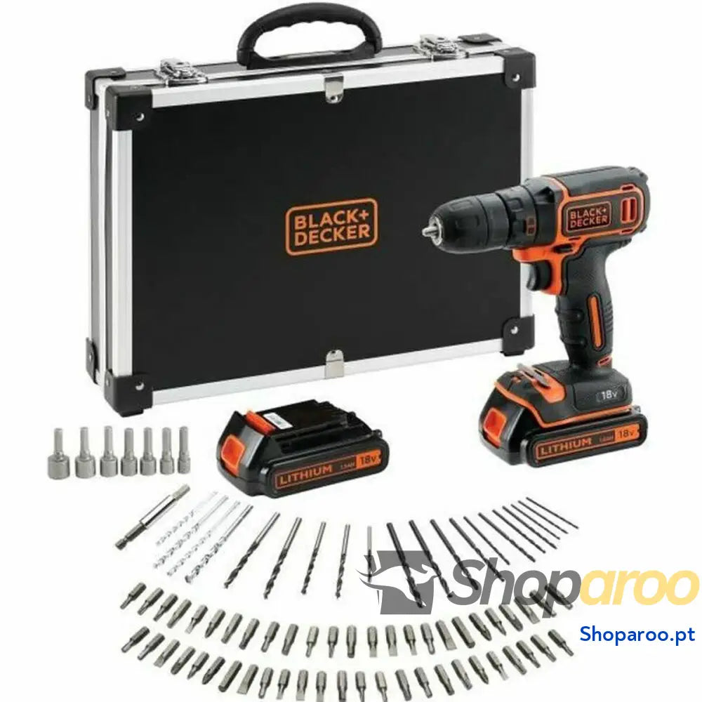 Aparafusadora Black & Decker BLACK+DECKER BDCDC18BAFC-QW Perceuse-visseuse sans fil, 18 V, Noir/orange