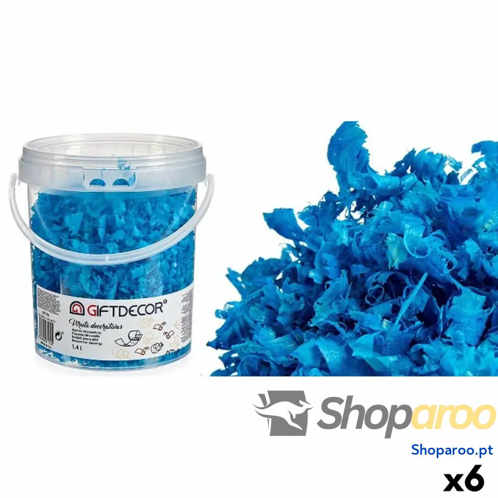 Aparas decorativas Gift Decor VIRUTA AZUL CL Azul Claro 1,4 L (6 Unidades)