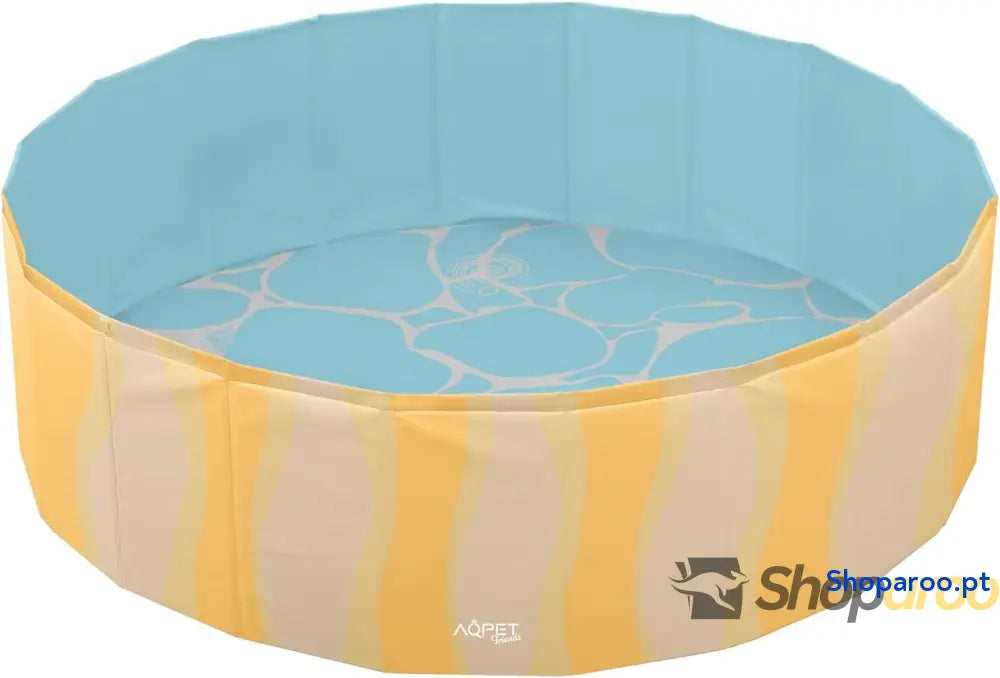 AQPET AqpetFriends Piscina de plástico para cães e animais estimação dobrável jardim design do mar 80 x 20 cm