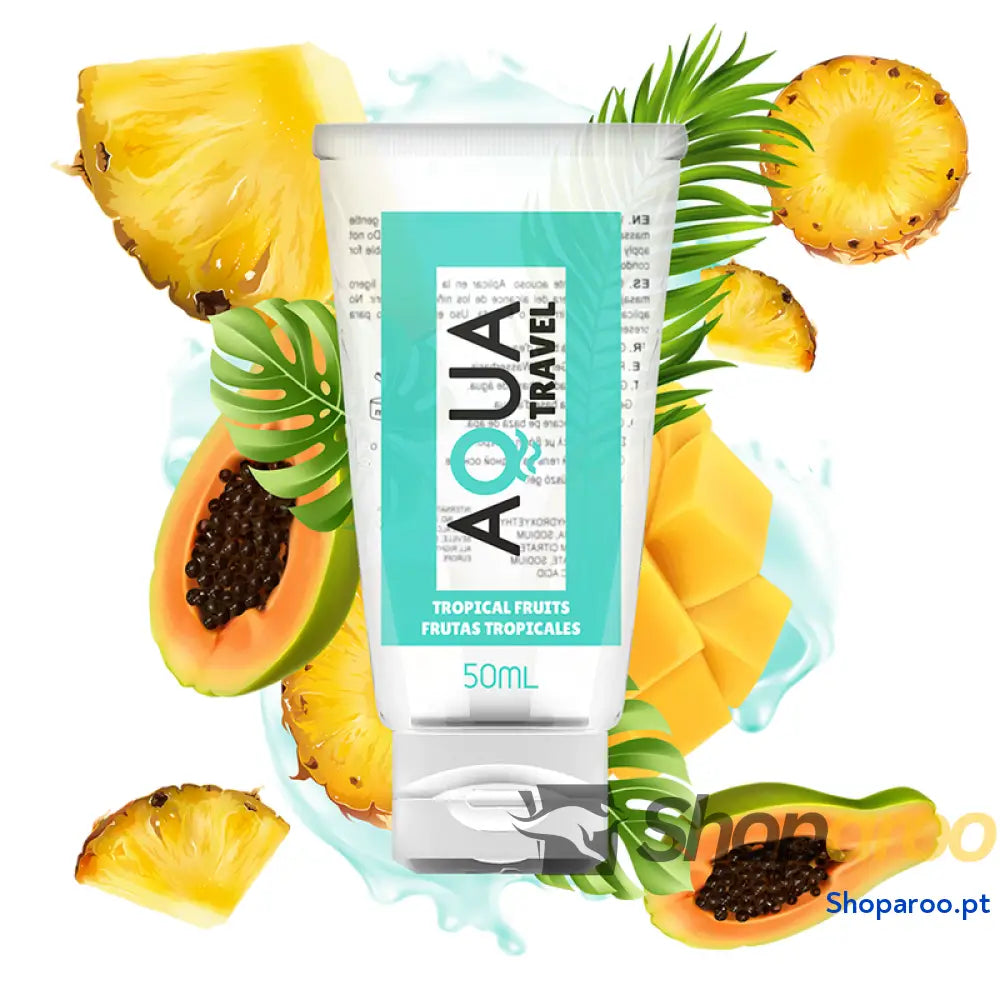 AQUA TRAVEL LUBRIFICANTE BASE DE ÁGUA FRUTAS TROPICAIS 50 ML