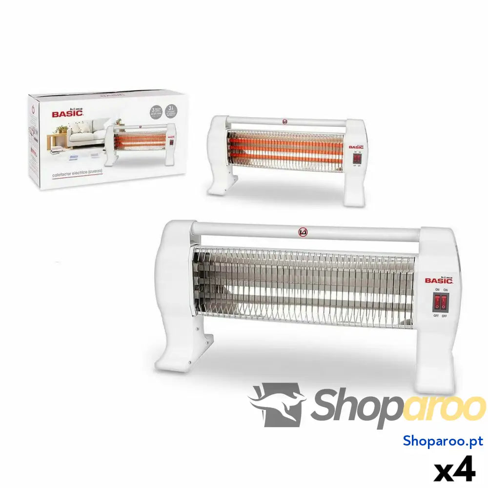 Aquecedor Basic Home Elétrico 600 1200 W (4 Unidades)