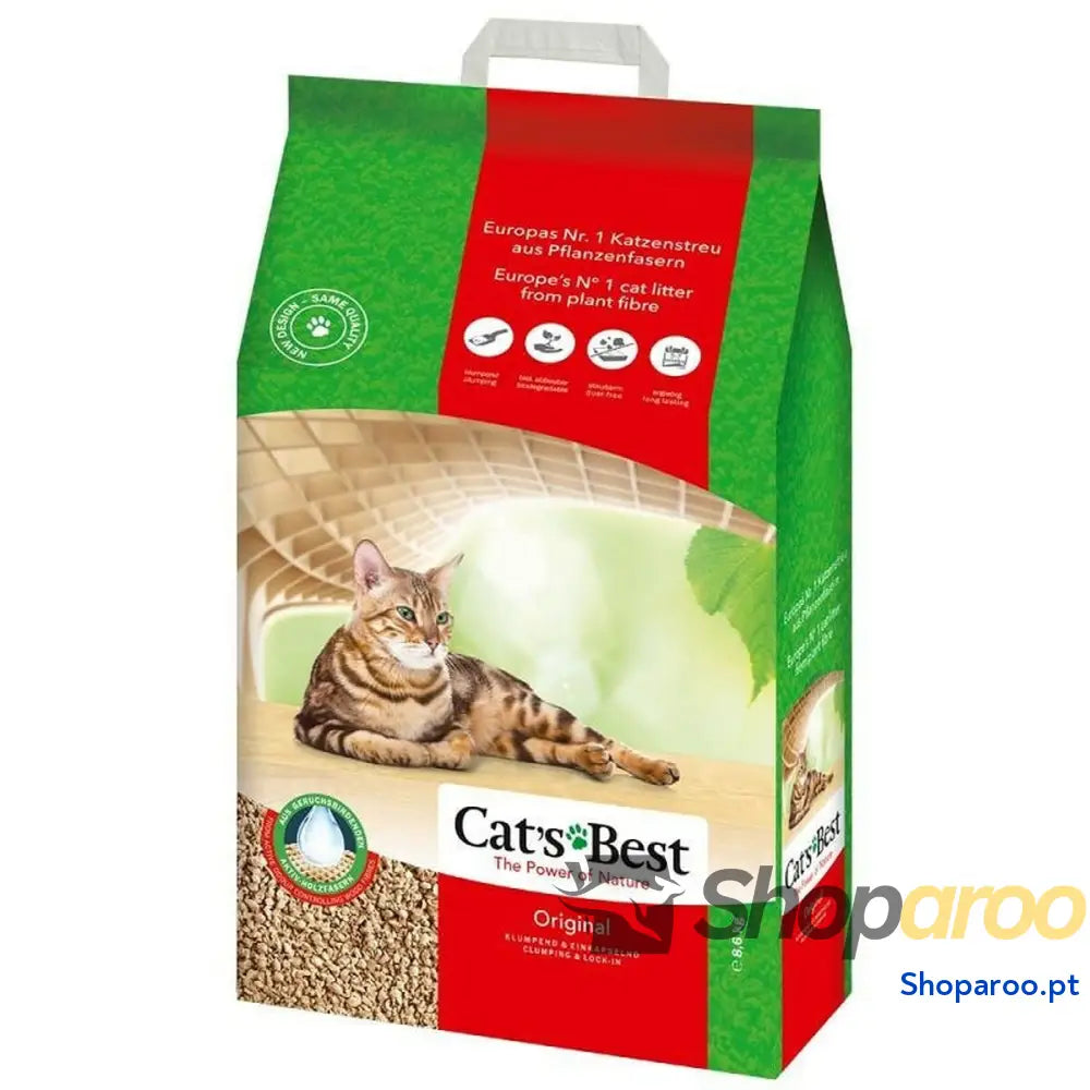Areia para Gatos Cat's Best EcoPlus 20 L Bege