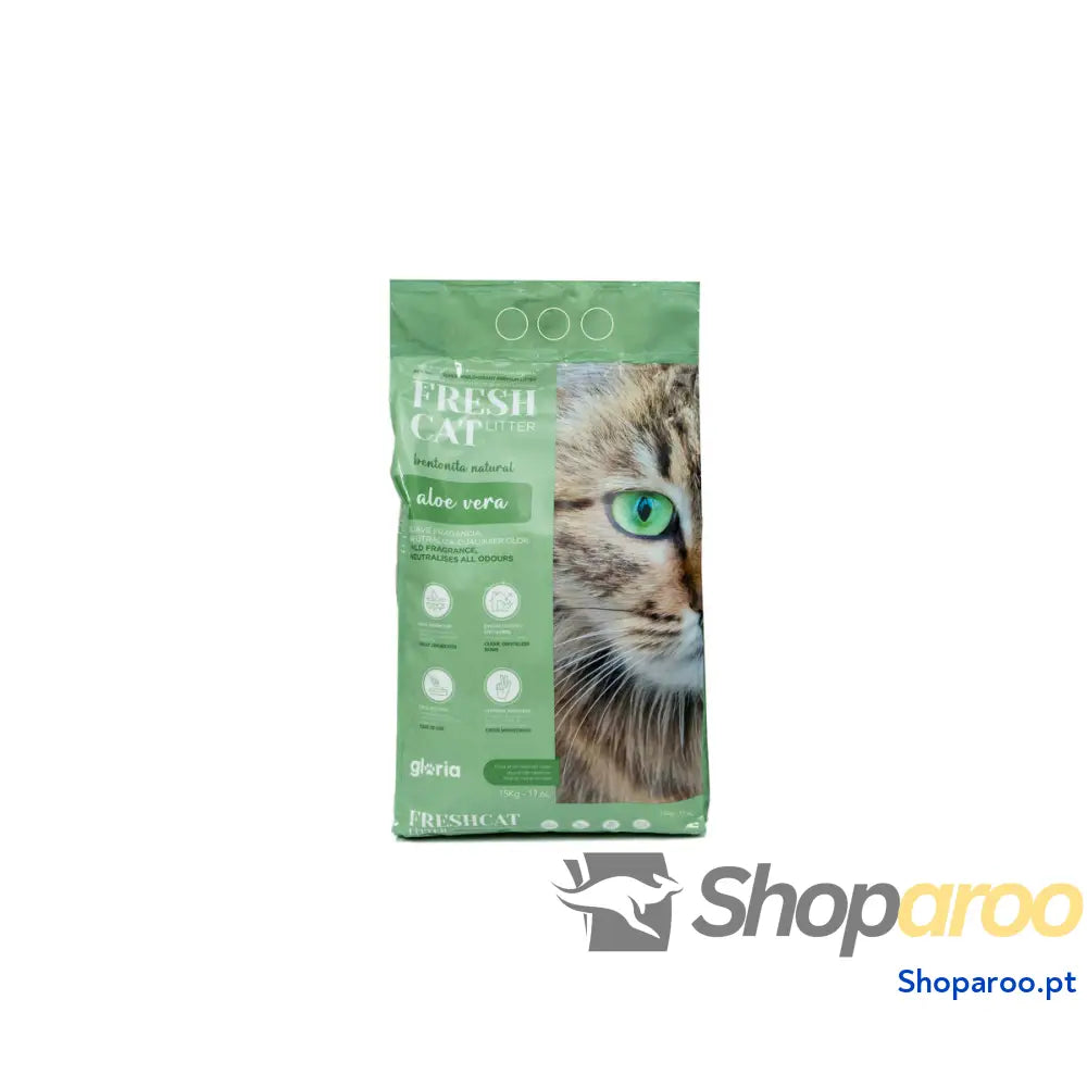 Areia para Gatos Gloria Bentonita Premium 15 kg Aloé Vera
