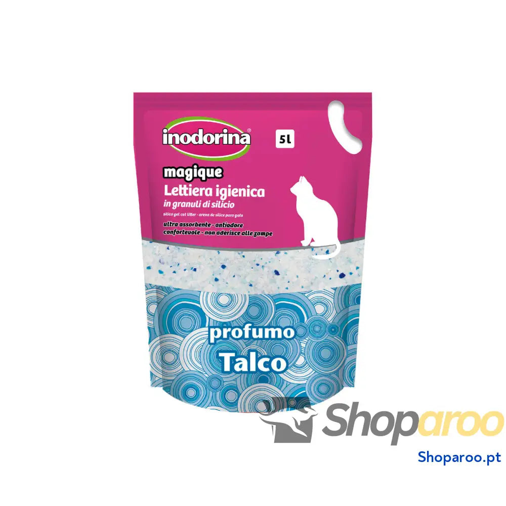 Areia para Gatos Inodorina Magique Talco Pós de Talco 5 L