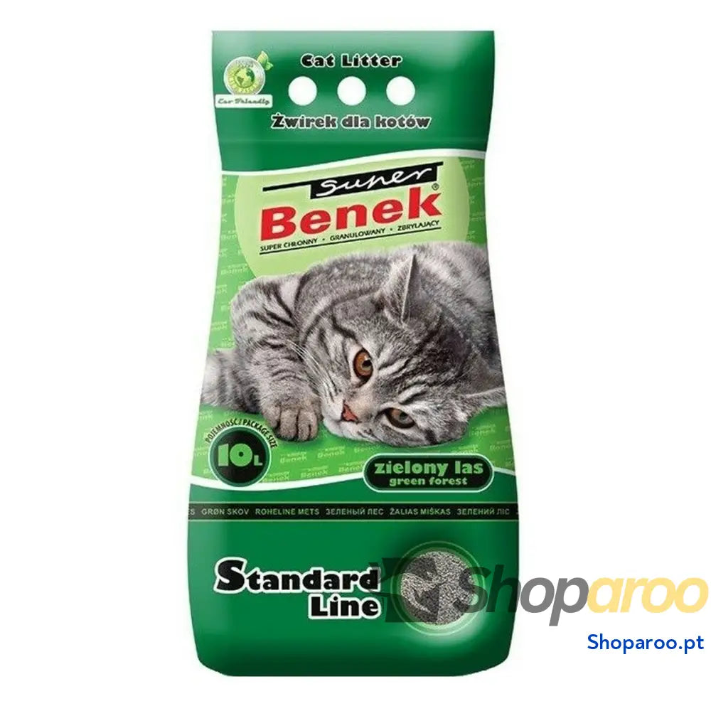 Areia para Gatos Super Benek Bosque 10 L