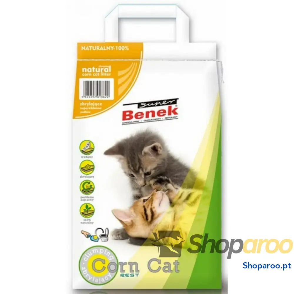 Areia para Gatos Super Benek Certech Milho 14 L