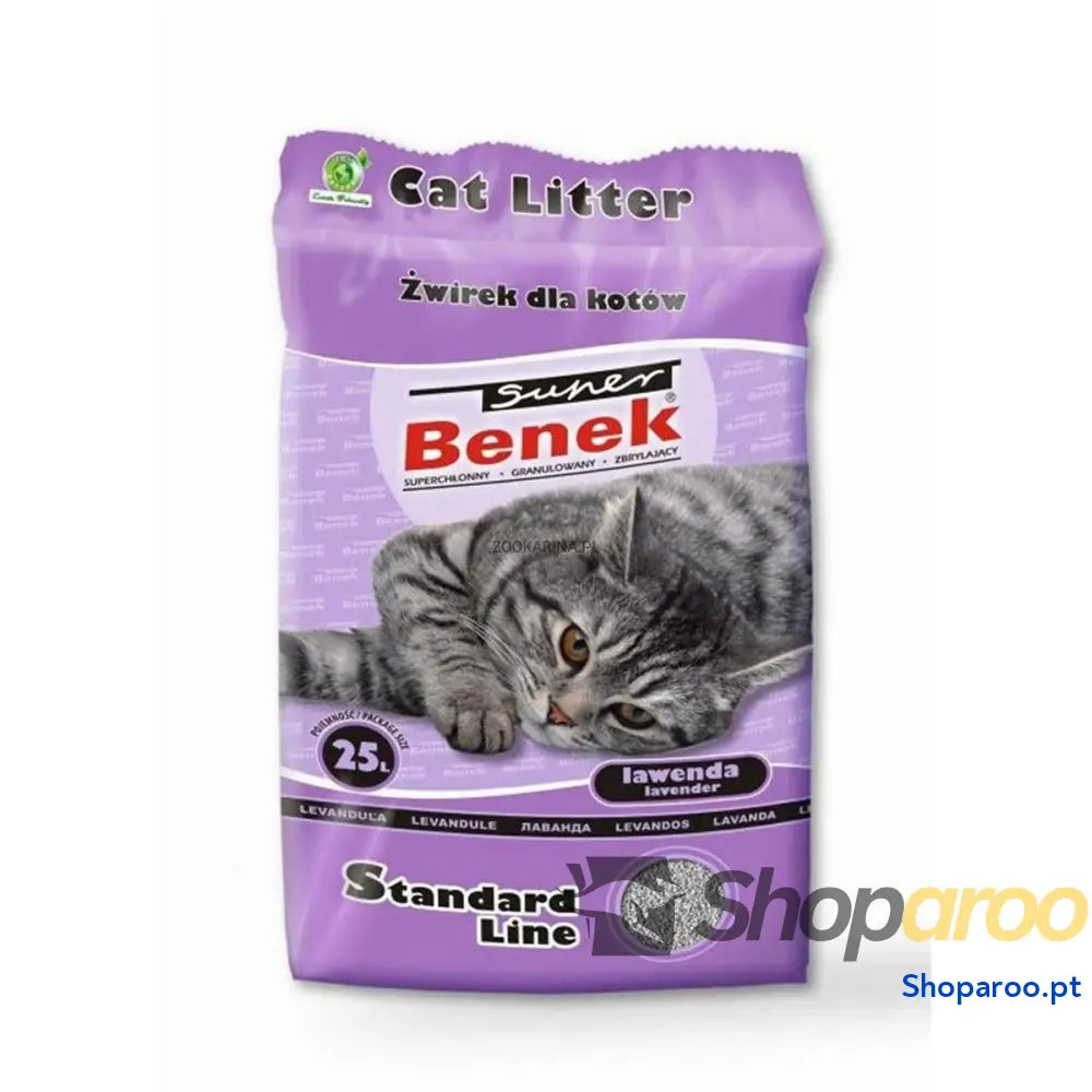 Areia para Gatos Super Benek                                 Lavanda 25 L