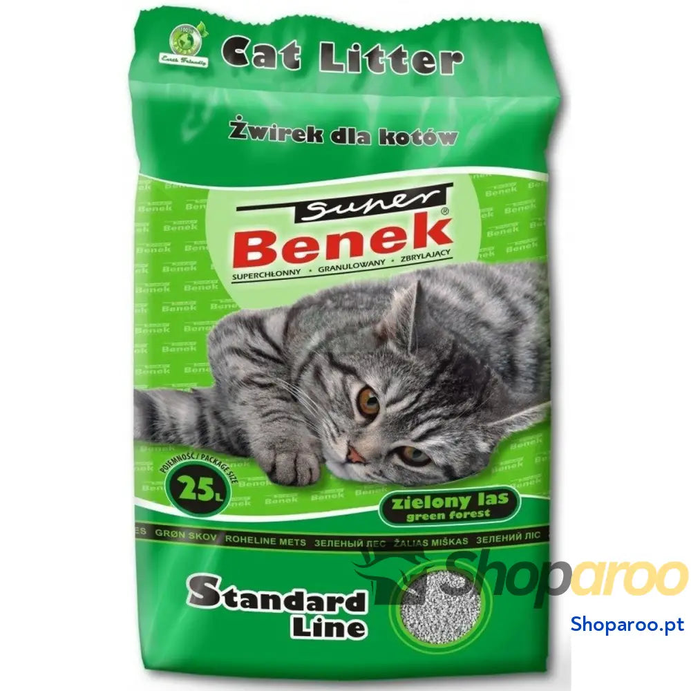 Areia para Gatos Super Benek Standard Bosque 25 L