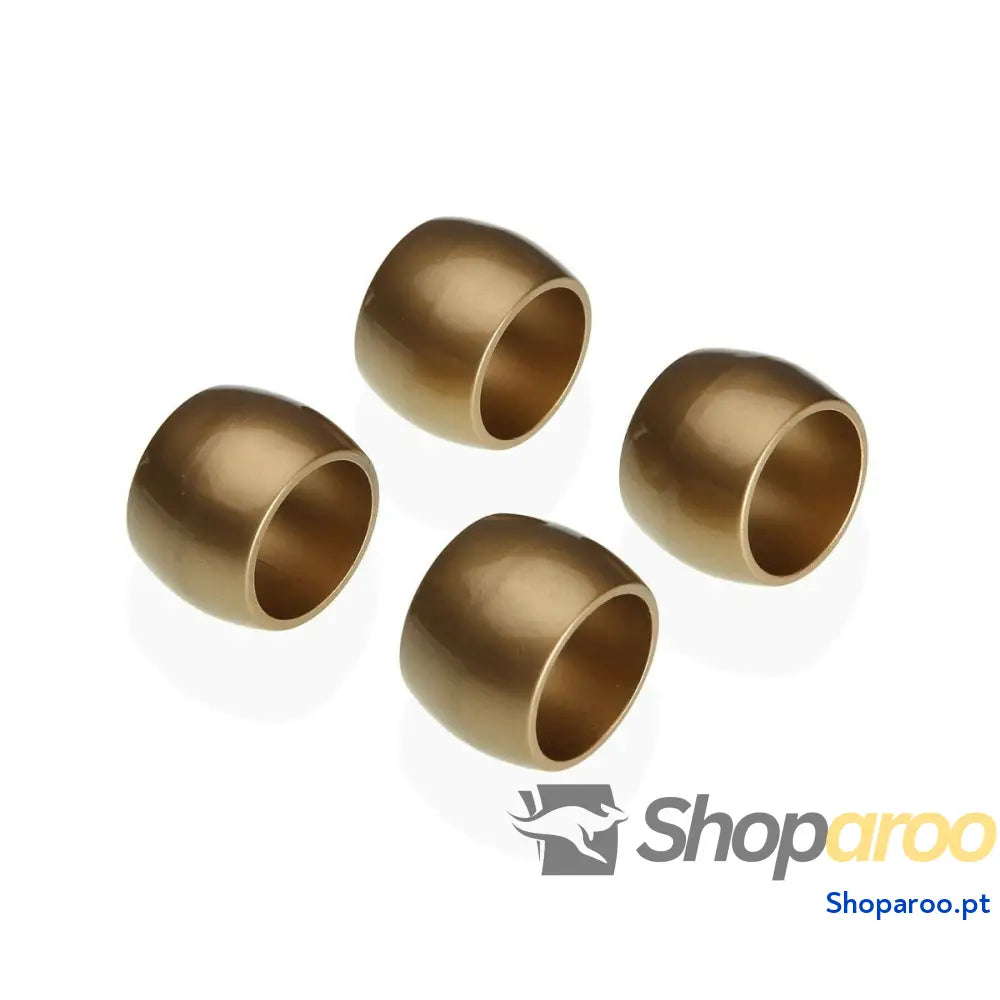 Argola de guardanapo Versa Dourado Polipropileno 4,7 x 3,2 cm 4 Peças