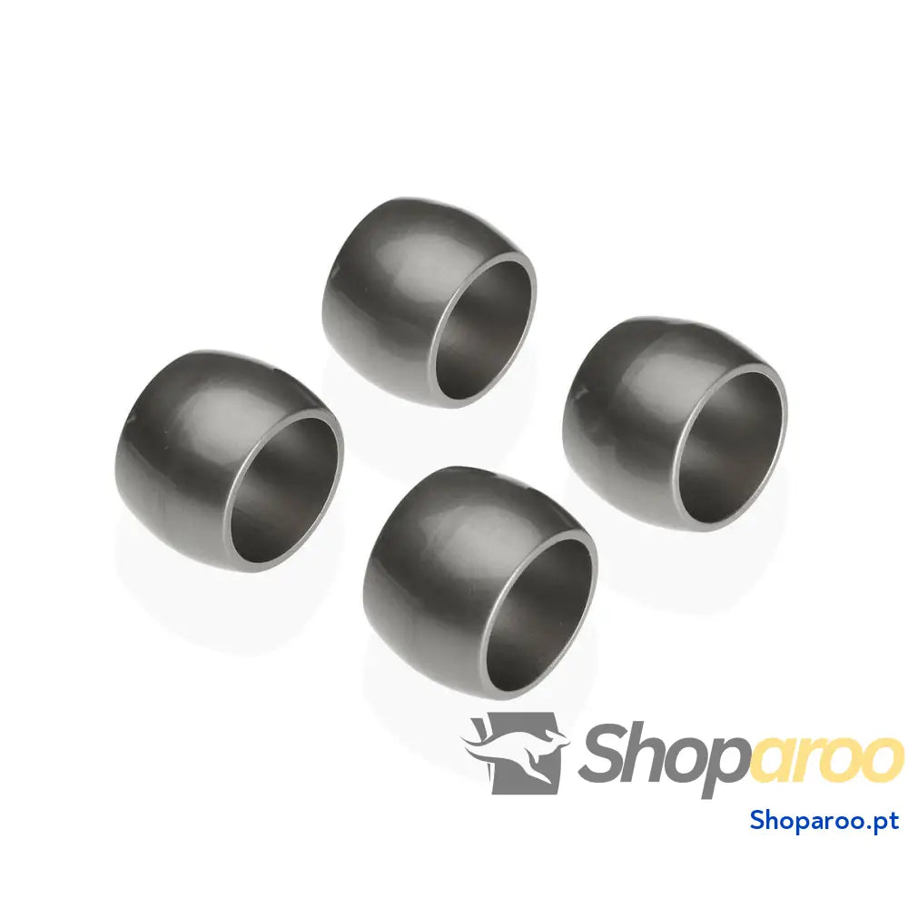 Argola de guardanapo Versa Prateado Polipropileno 4,7 x 3,2 cm 4 Peças