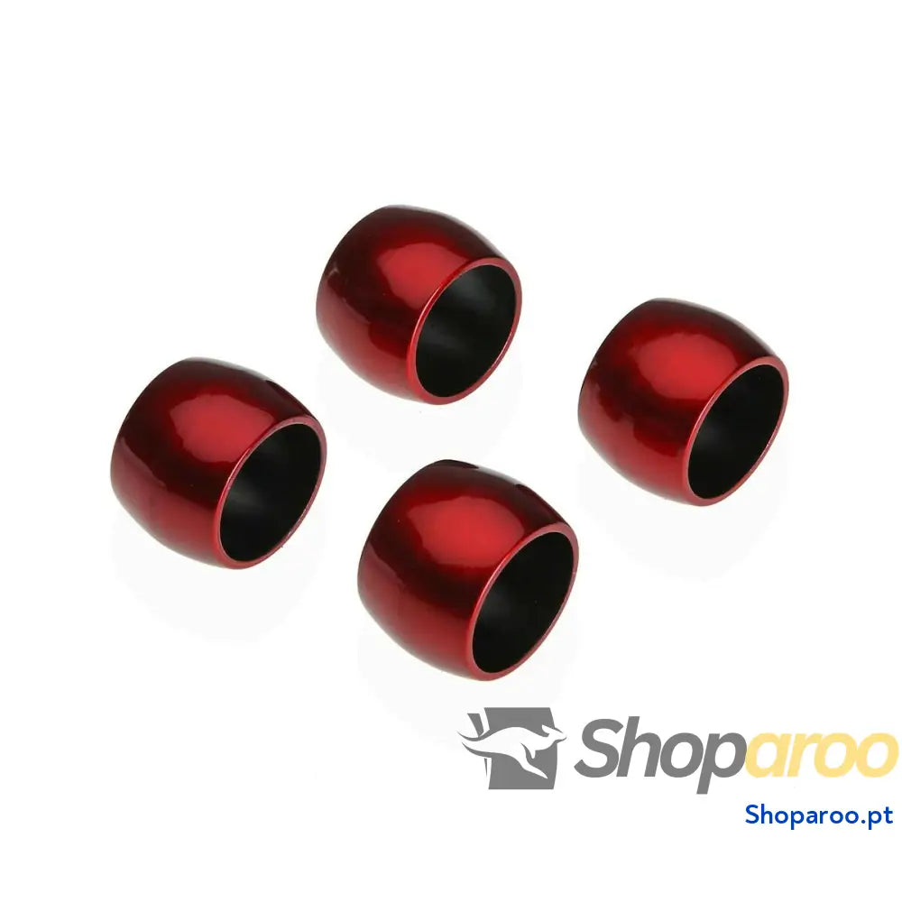 Argola de guardanapo Versa Vermelho Polipropileno 4,7 x 3,2 cm 4 Peças