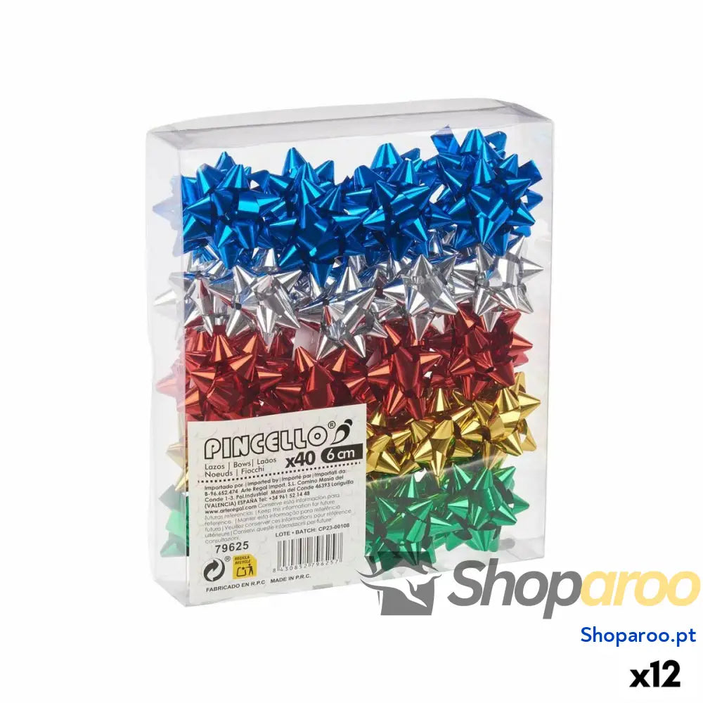 Argolas Pincello 1 PVC 5 x 3,5 cm Brilho Multicolor (12 Unidades)