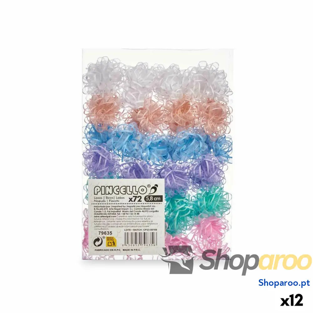 Argolas Pincello 11 PVC 5,8 cm Multicolor (12 Unidades)