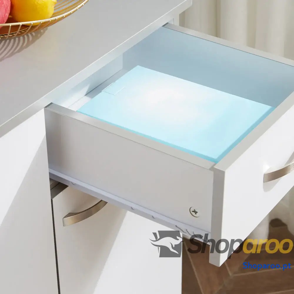 Armário de Cozinha com Prateleira Ajustável para Microondas 101x39x180 cm Branco