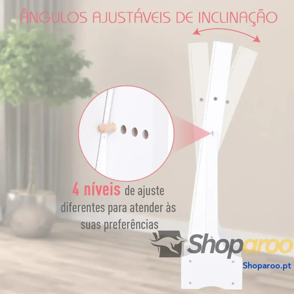 Armário de joias pé com espelho joalheiro e luzes LED