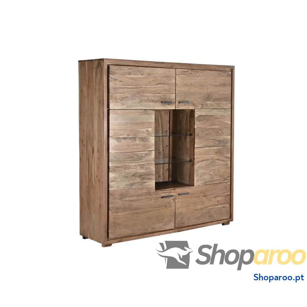 Armário DKD Home Decor 145 x 40 153 cm Cristal Castanho Acácia