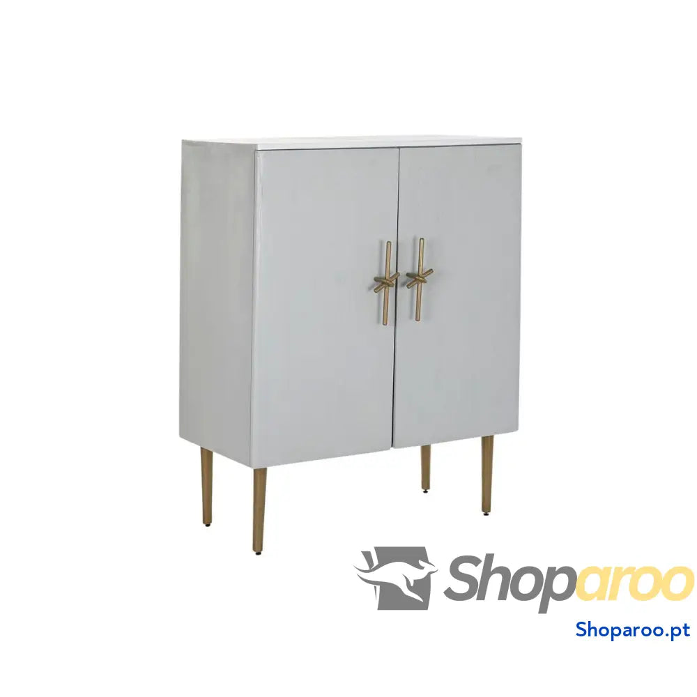 Armário DKD Home Decor Branco Dourado Ferro Madeira de mangueira 85 x 45 110 cm BAR