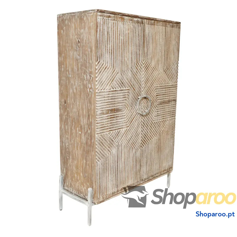 Armário Home ESPRIT Branco Madeira de mangueira 85 x 38 134 cm