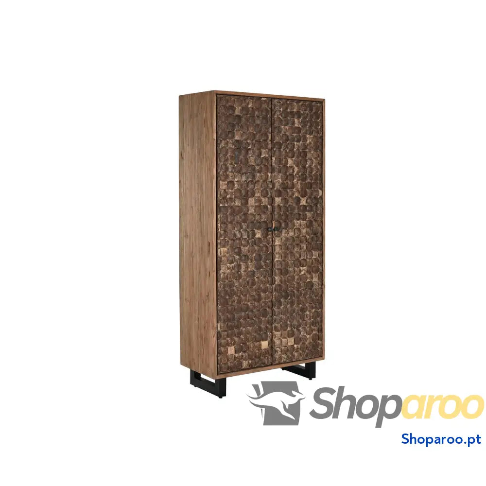 Armário Home ESPRIT Teca Fibra de coco 85 X 40 185 cm