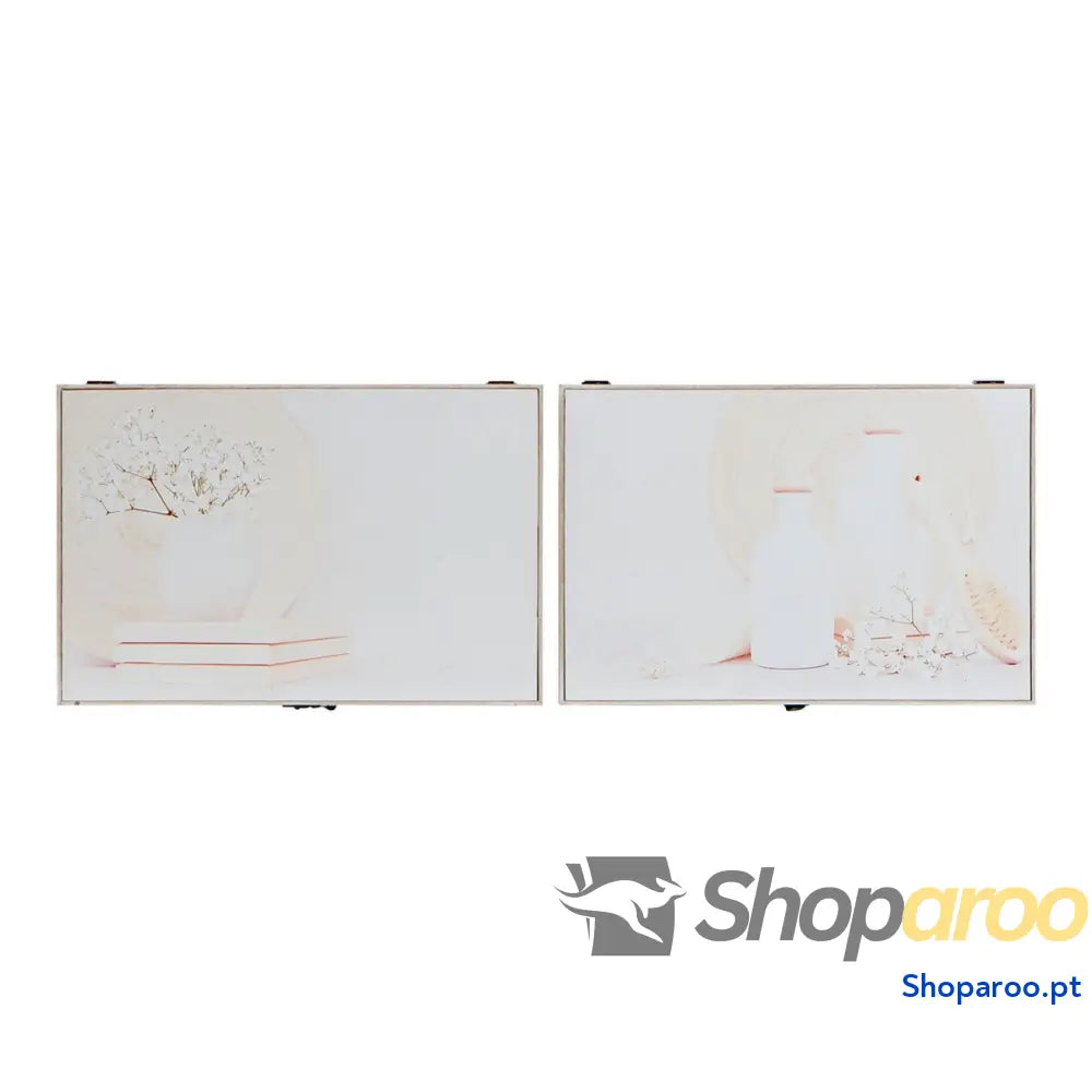 Armário para chaves DKD Home Decor 8424001797233 Madeira MDF Bege 2 Unidades 46 x 6 32 cm