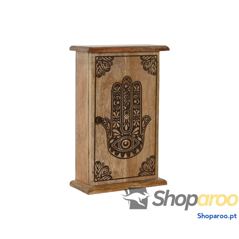 Armário para chaves Home ESPRIT Natural 18 x 7,5 28 cm