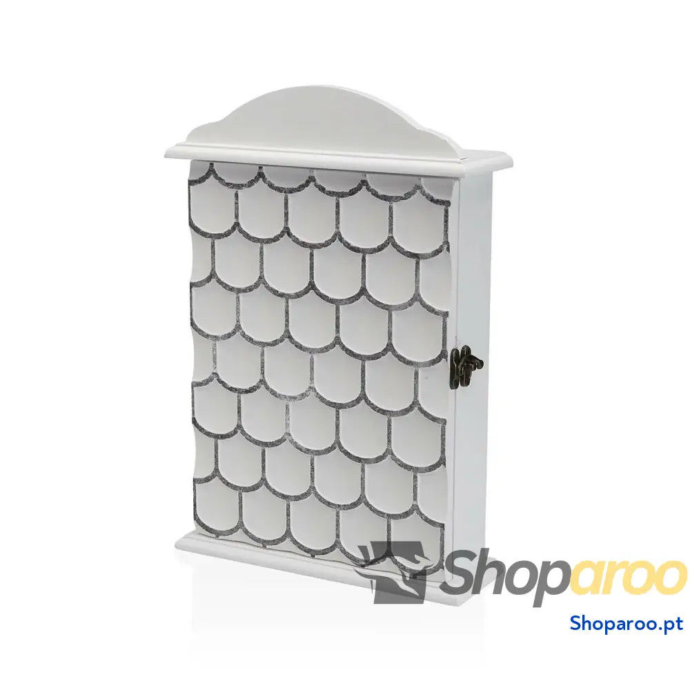 Armário para chaves Versa Branco 6 x 28 19,5 cm