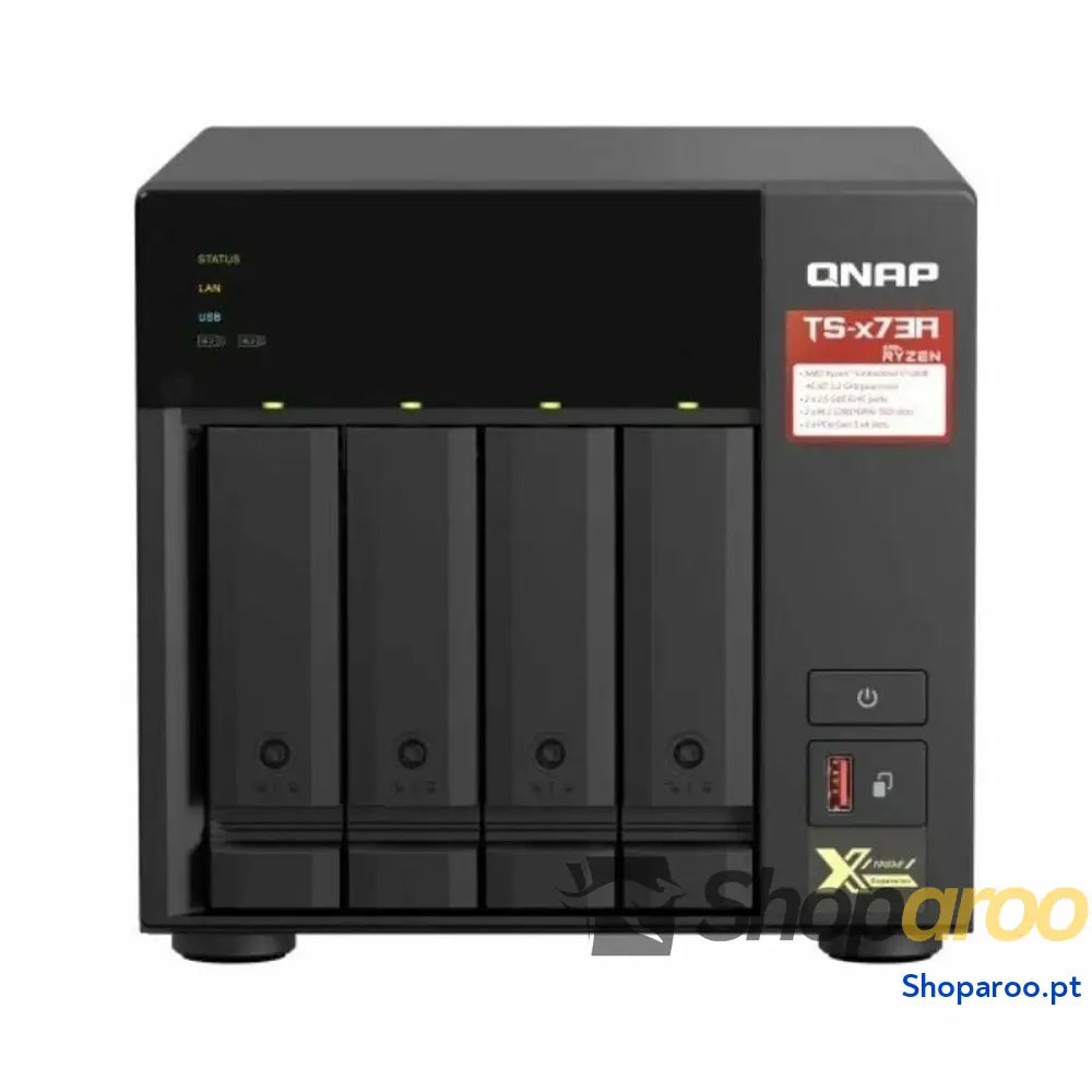 Armazenamanto em Rede NAS Qnap TS-473A-8G Quad Core Preto