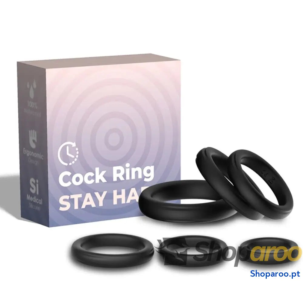ARMONY - ANÉIS DE BLOQUEIO SILICONE PRETO