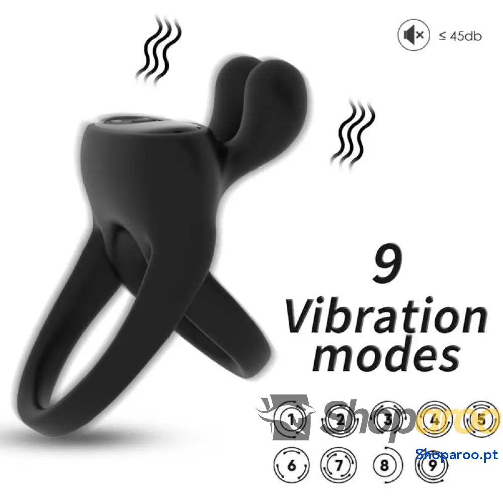 ARMONY - ANEL VIBRADOR COELHO PRETO