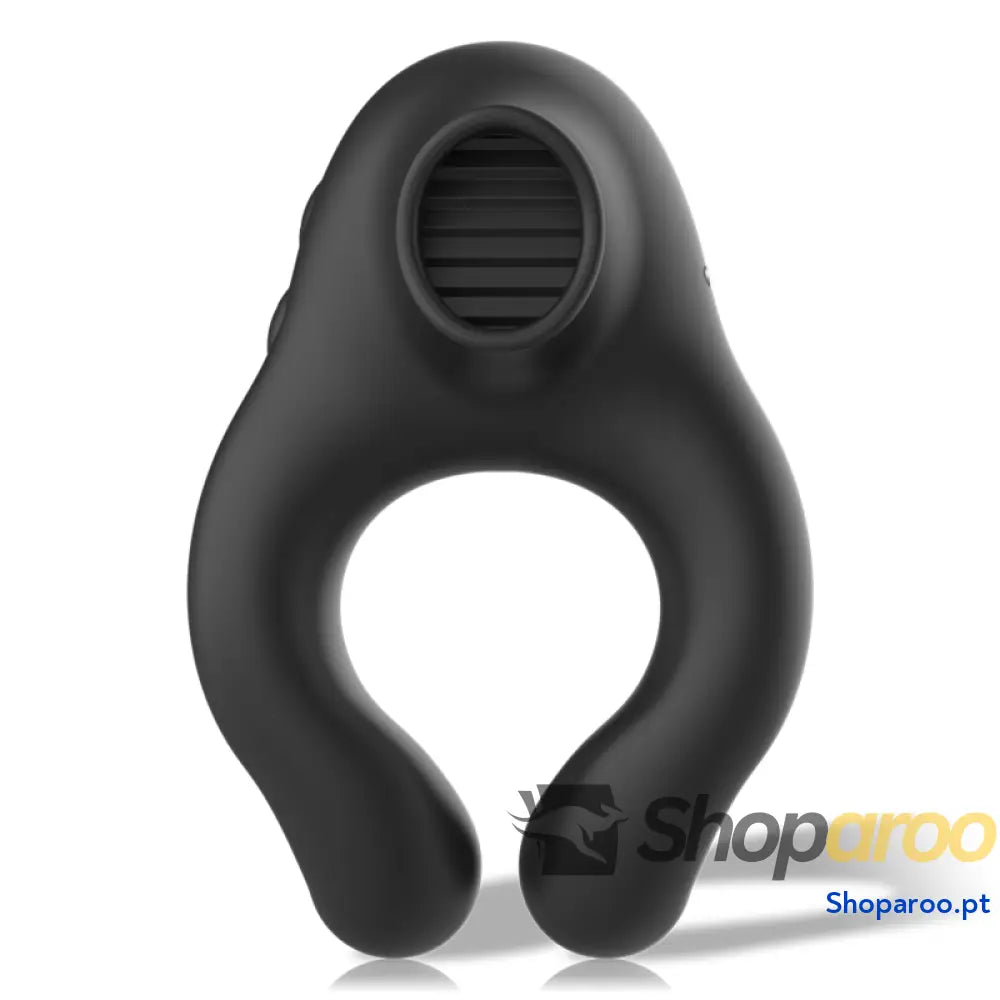 ARMONY - ANEL VIBRADOR DE SILICONE 3 MOTORES RECARREGÁVEIS PRETO - OURO