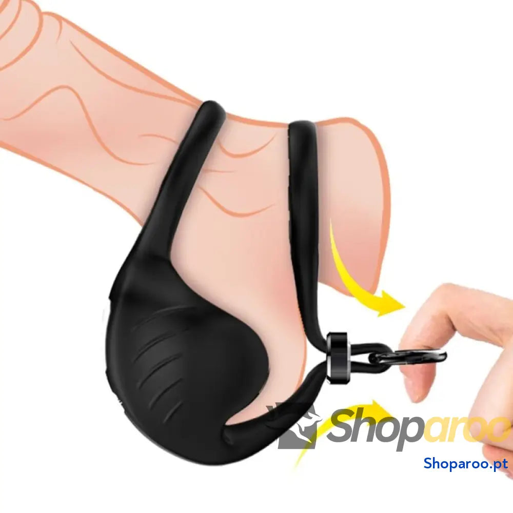 ARMONY - ANEL VIBRADOR MANTA ESCROTO PRETO