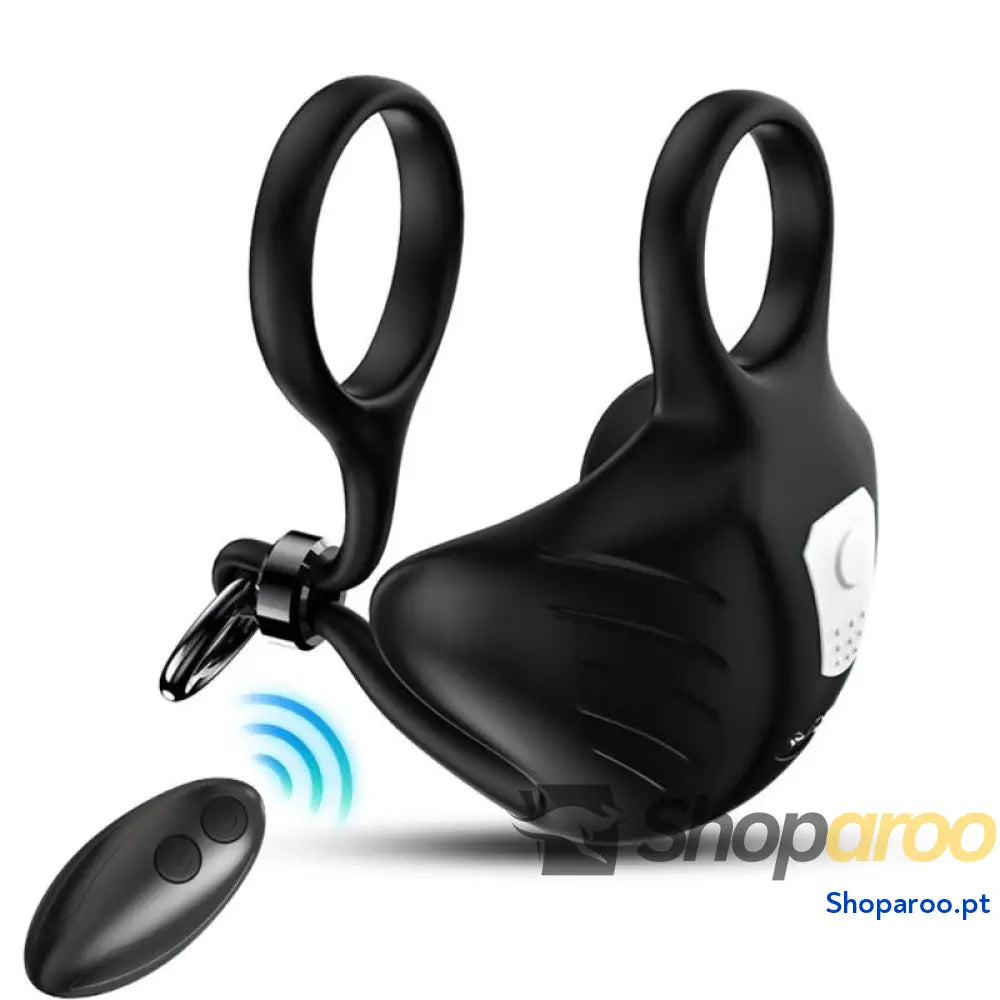 ARMONY - ANEL VIBRADOR MANTA SCROTUM CONTROLE REMOTO PRETO
