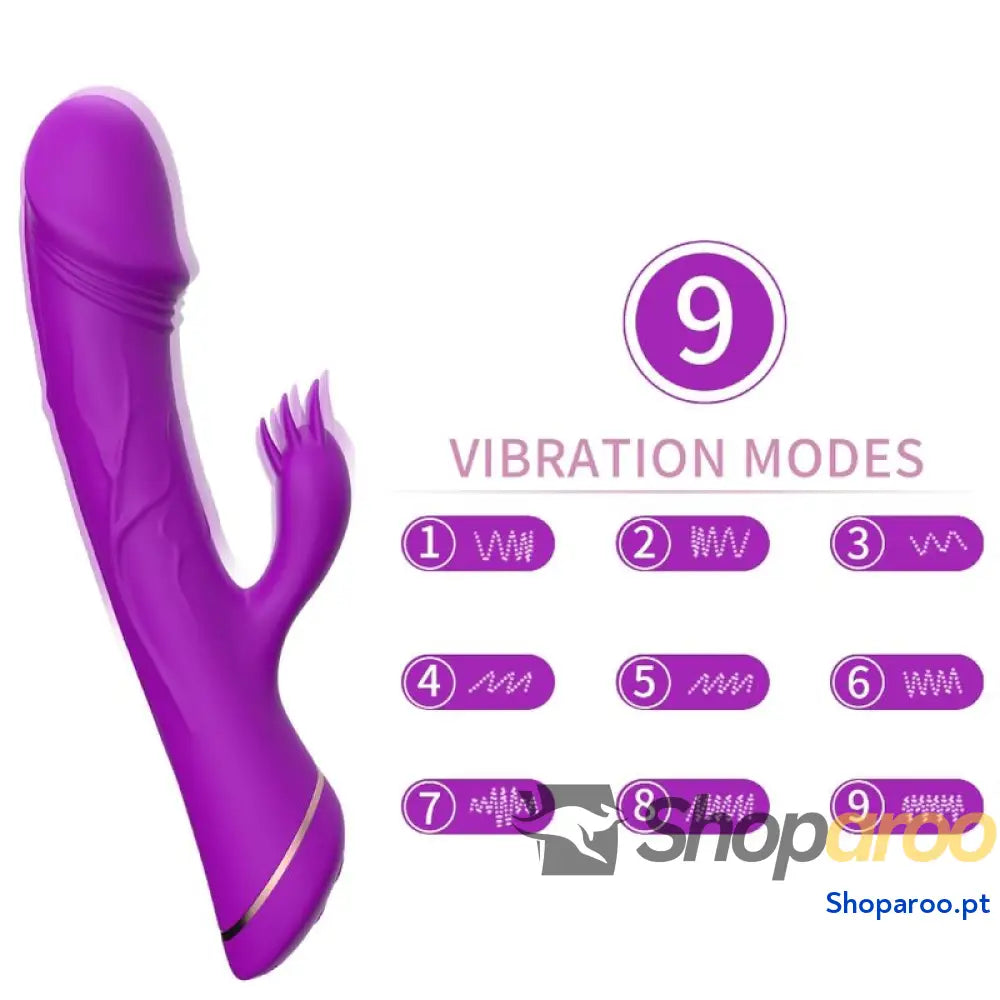 ARMONY - DILDO VIBRADOR COELHO SILICONE ROXO