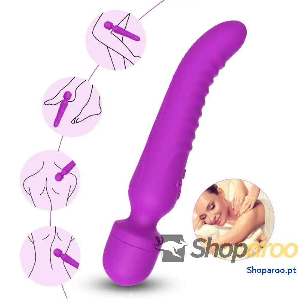 ARMONY MASSAGER MISSION E VIBRADOR EFEITO DE CALOR ROXO
