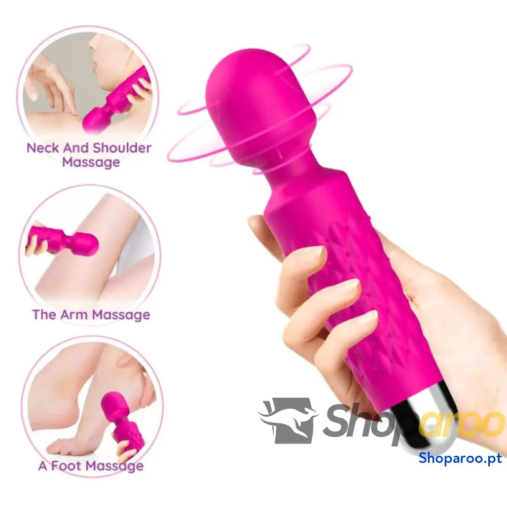 ARMONY MASSAGER POSTMAN E VIBRADOR CABEÇA SUPER FLEXÍVEL FÚCSIA